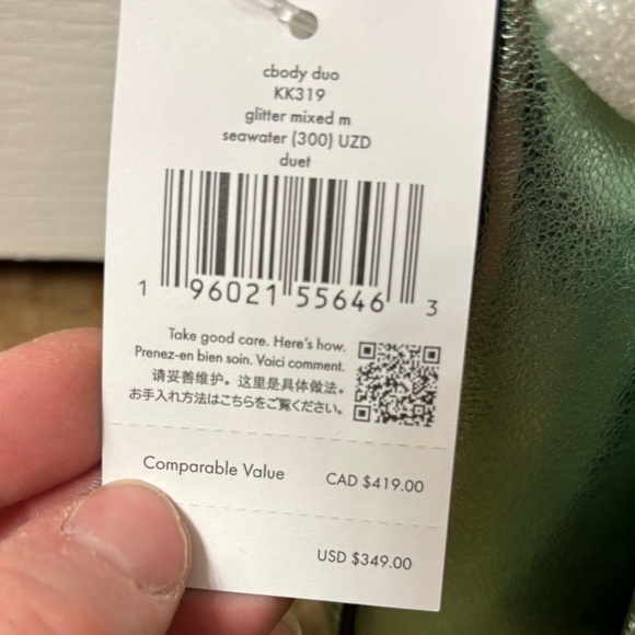 NWT KATE SPADE Cbody Duo Seawater Glitter Duet Set of 2 Purses - Picture 7 of 10